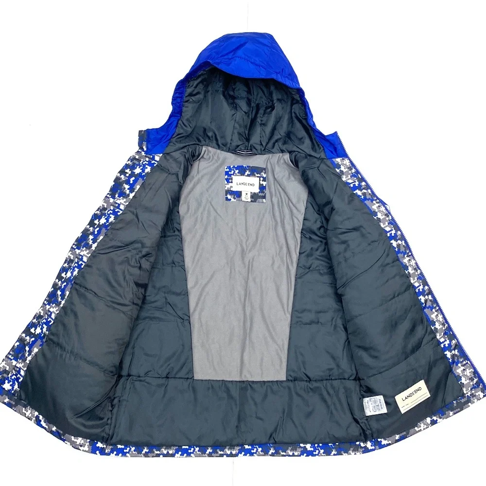 Lands End Youth Boys Winter Jacket & Snow Bib Bundle